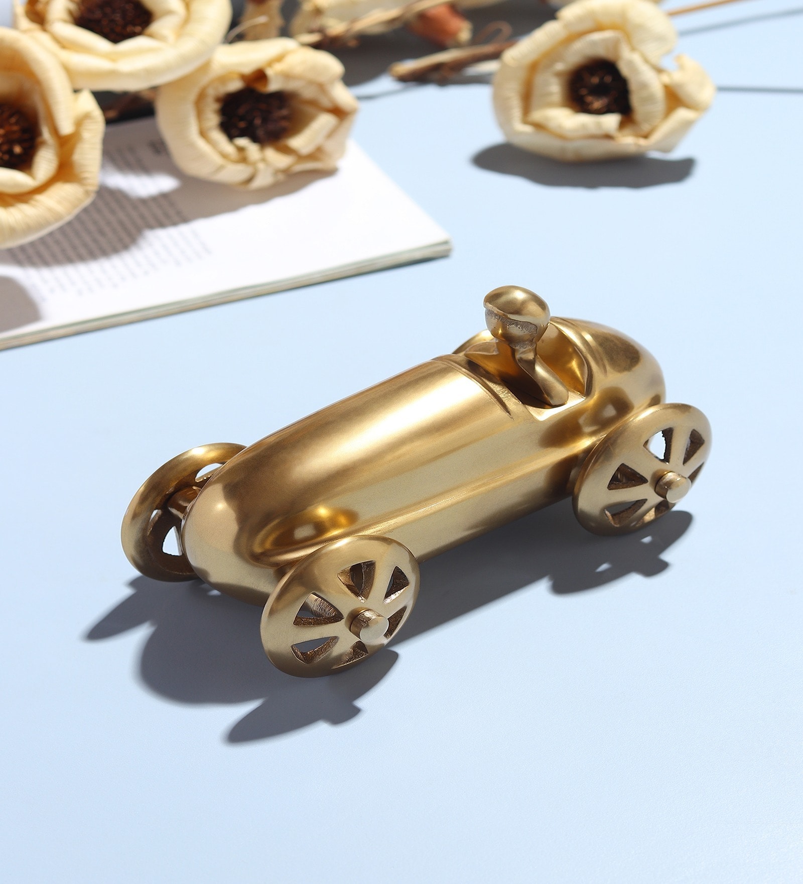 Gold Aluminium Alfa Romeo Car Large Decorative