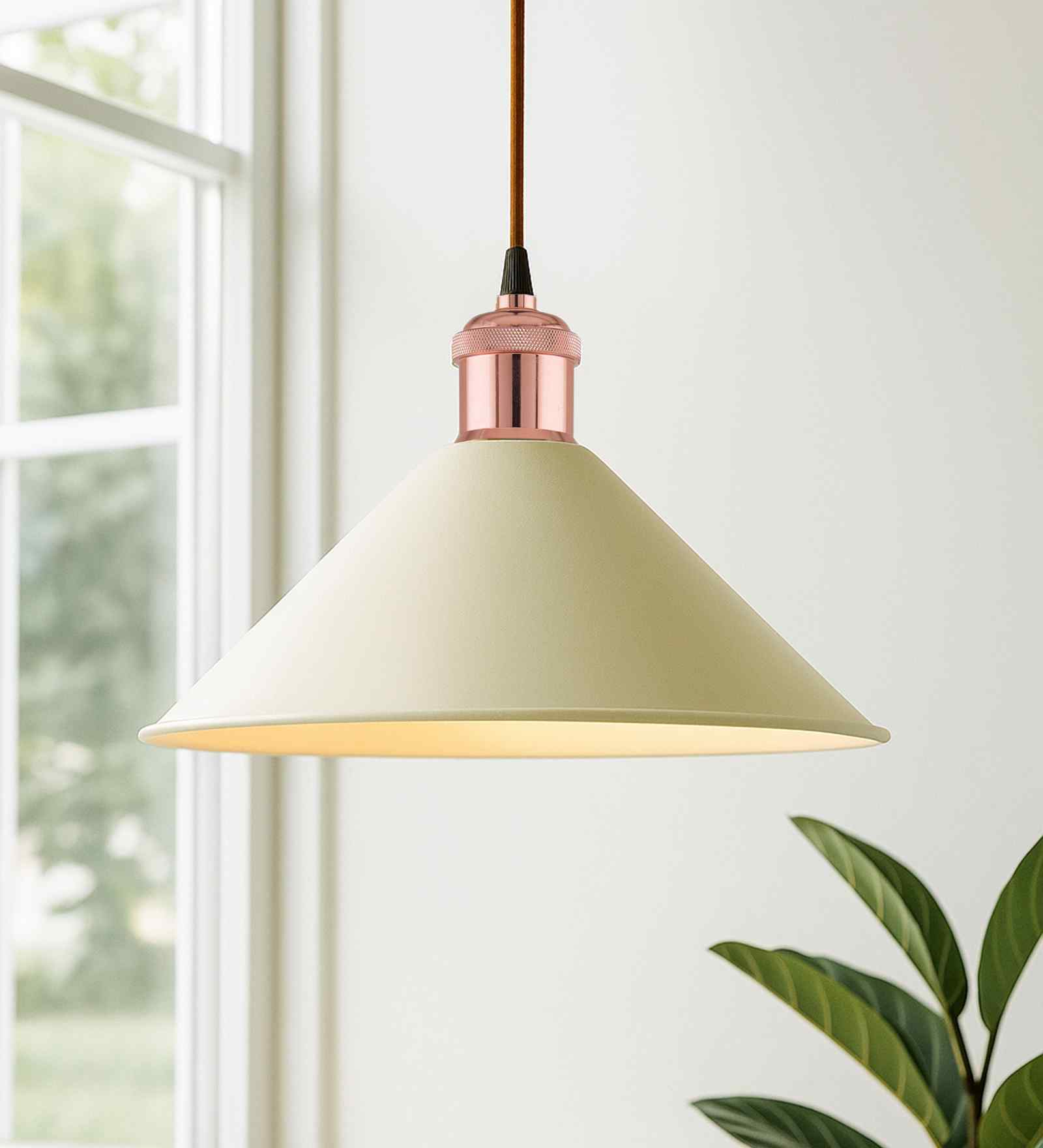 Alias White Metal Hanging Light