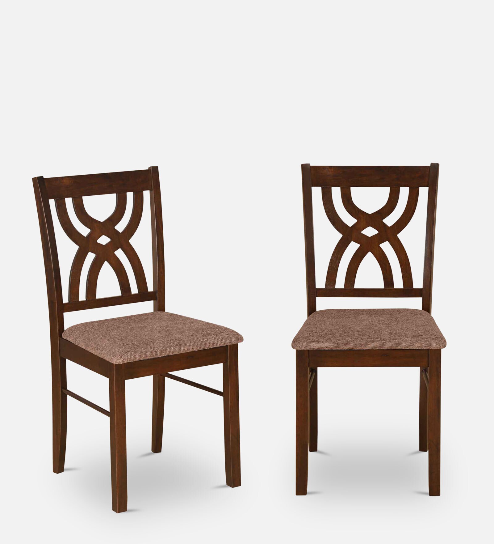 Alice Solid Wood Dining Chair In Antique Cherry Colour (Set Of 2)