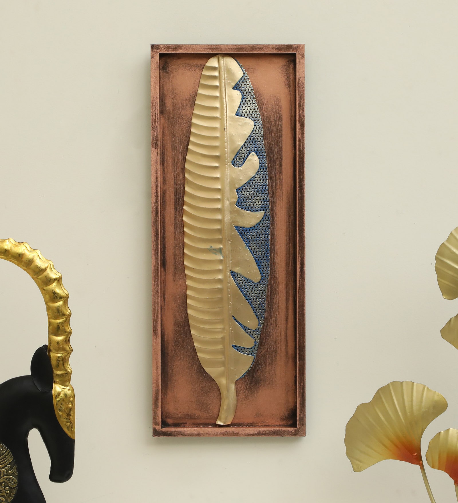 Iron Alice Leaf Multicolour Floral Wall Art