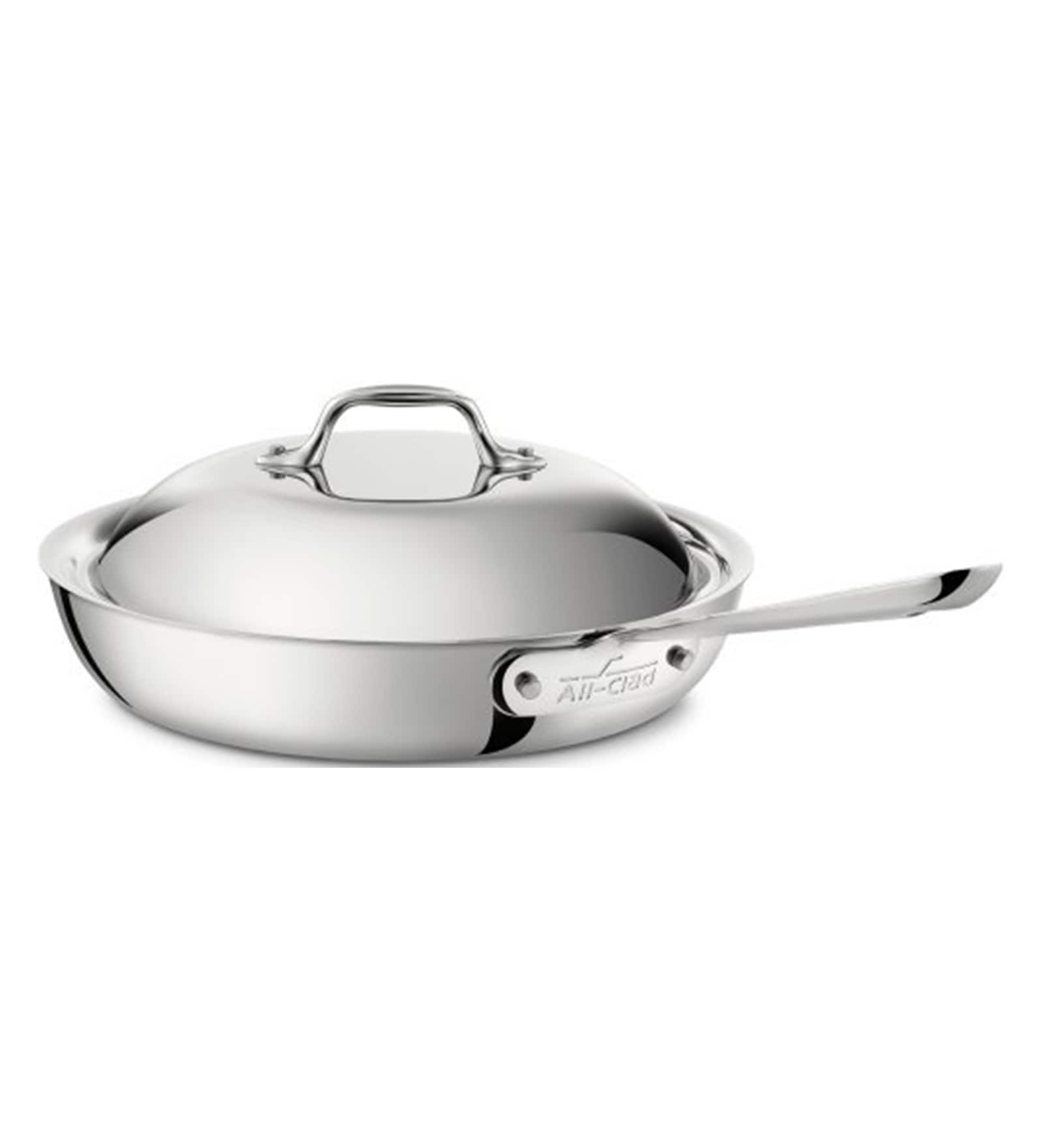 Stainless Steel Tri-Ply Bonded French Skillet with Domed Lid
