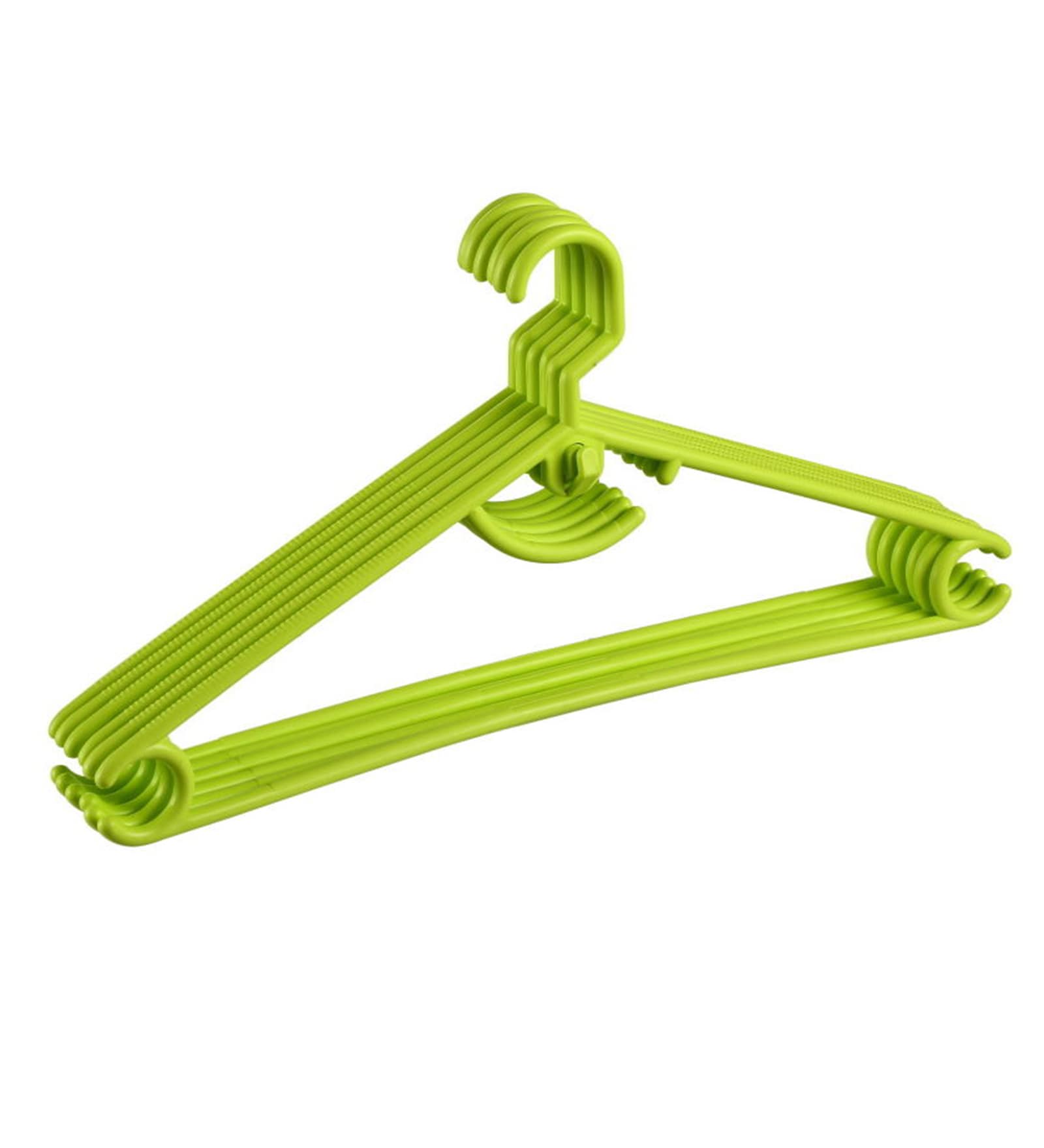 Buy Plastic Green Hanger 007 Set of 6 by All Time Online Hangers