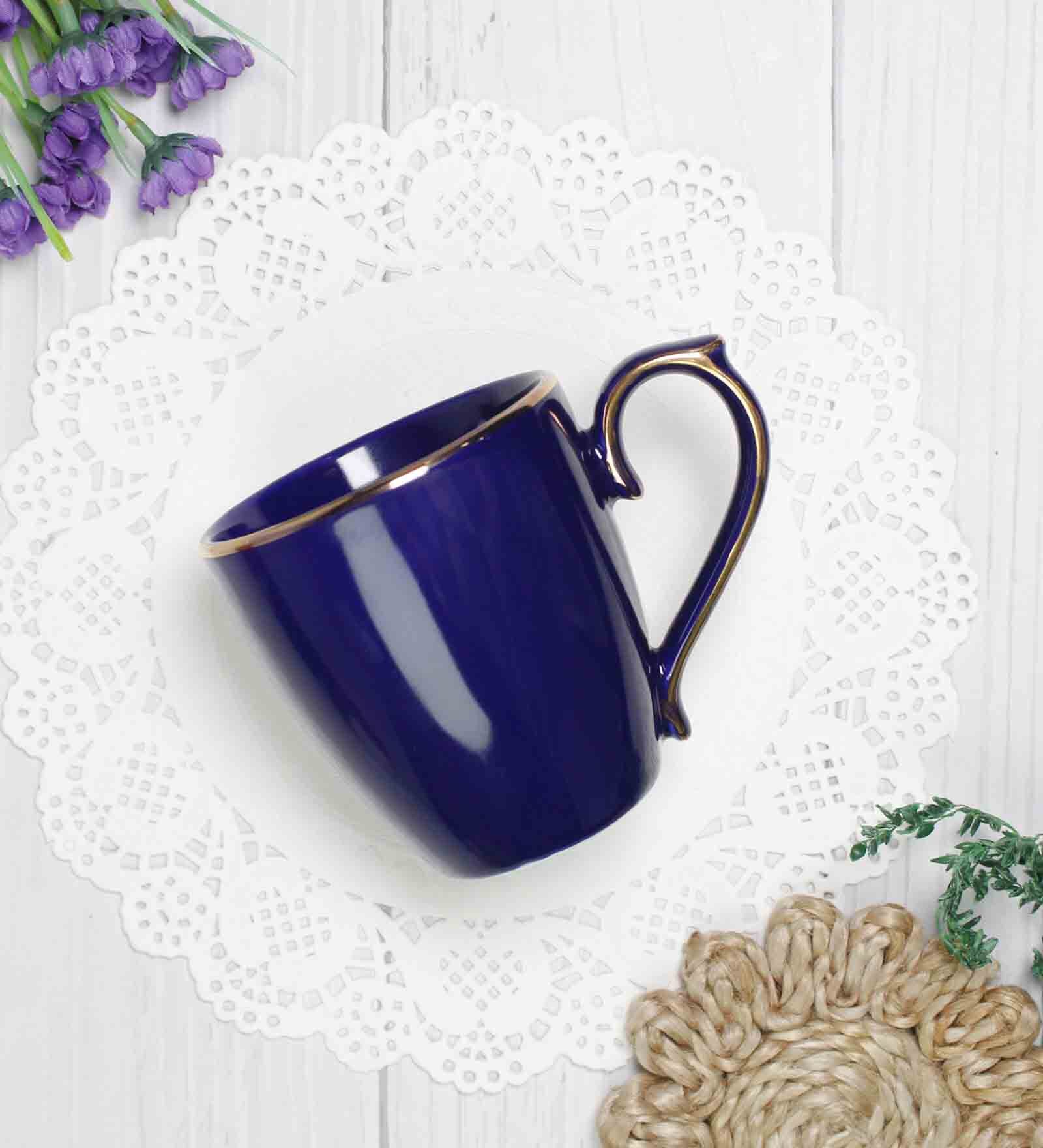 Allure 220 ml Blue Porcelain Coffee Mug