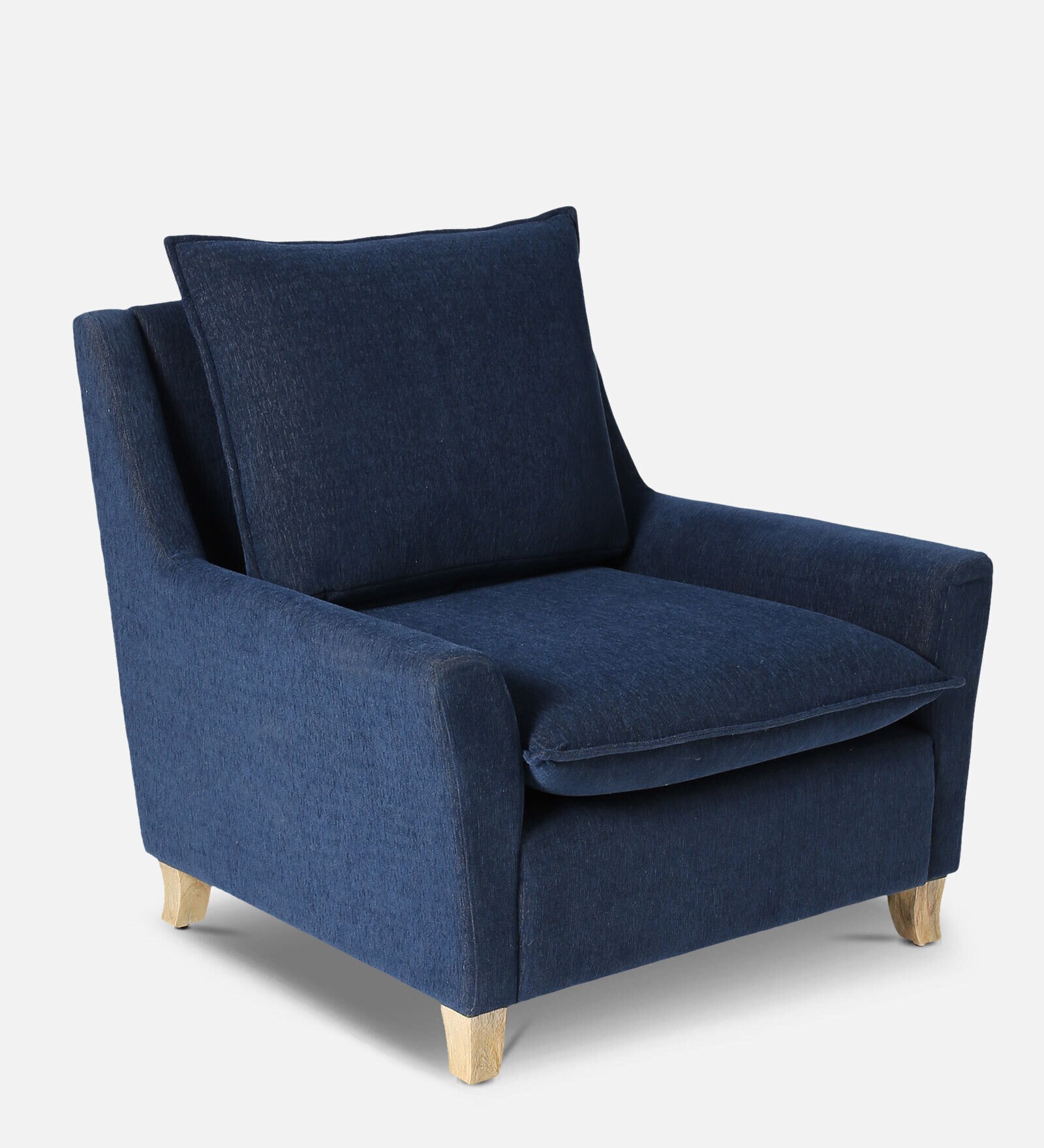 Buy Alma Lounge Chair in Blue Colour CasaCraft By Pepperfry Online