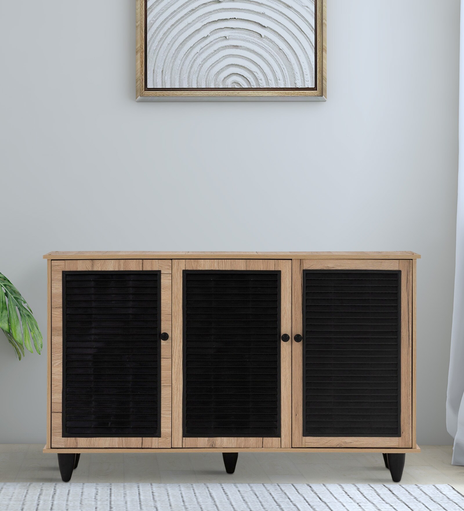 Buy Almo 3 Door Shoe in Sonoma Oak Finish at 30 OFF by