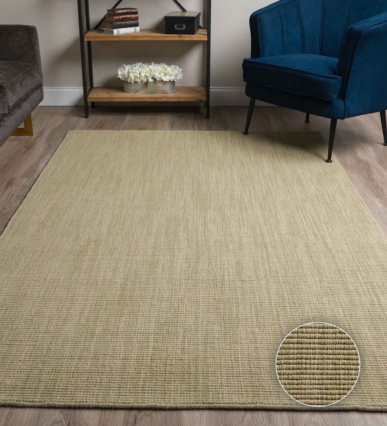Aloe Wool & Jute Abstract 6' x 4' Hand Woven Carpet