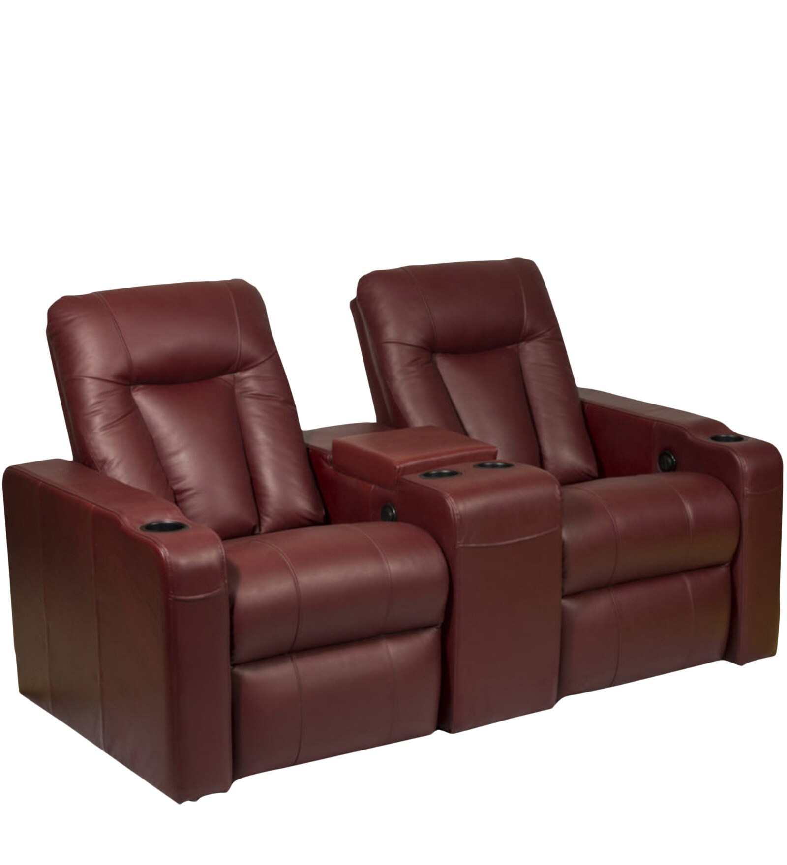 Buy Alpha Two Seater Motorised Recliner Sofa in Brown Colour by Only