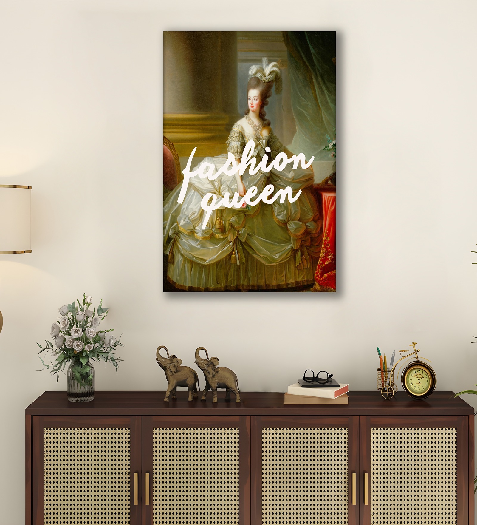 12 Inches Queen Canvas Framed Wall Art Painting