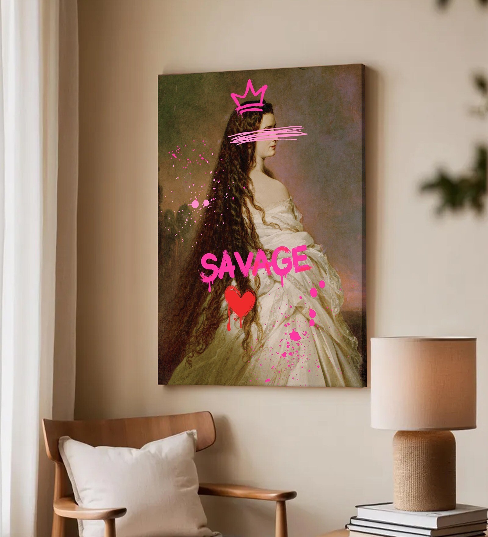 16 Inches Savage Canvas Stretched Wall Art Painting