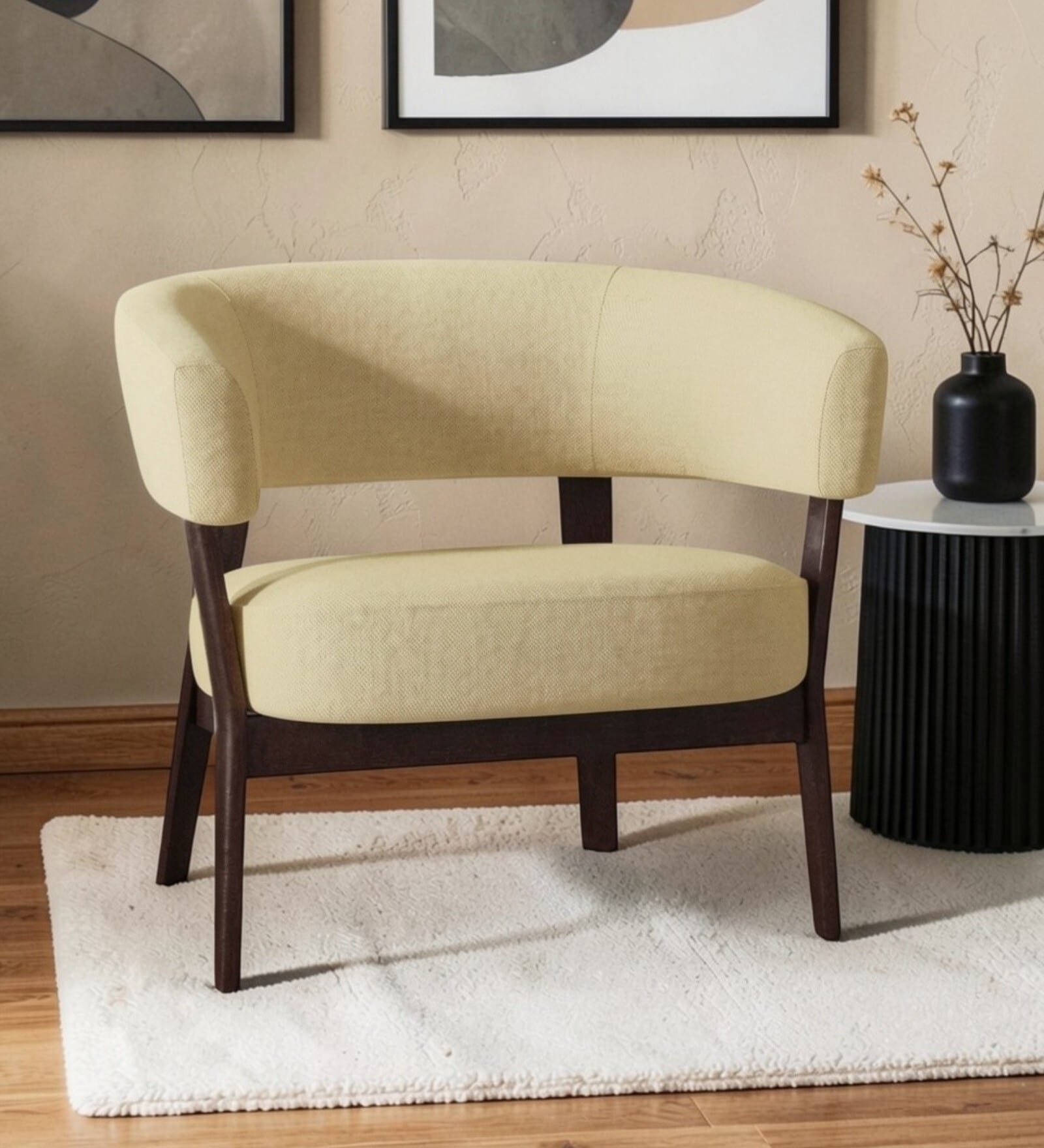 Alton Lounge Chair In Beige Color