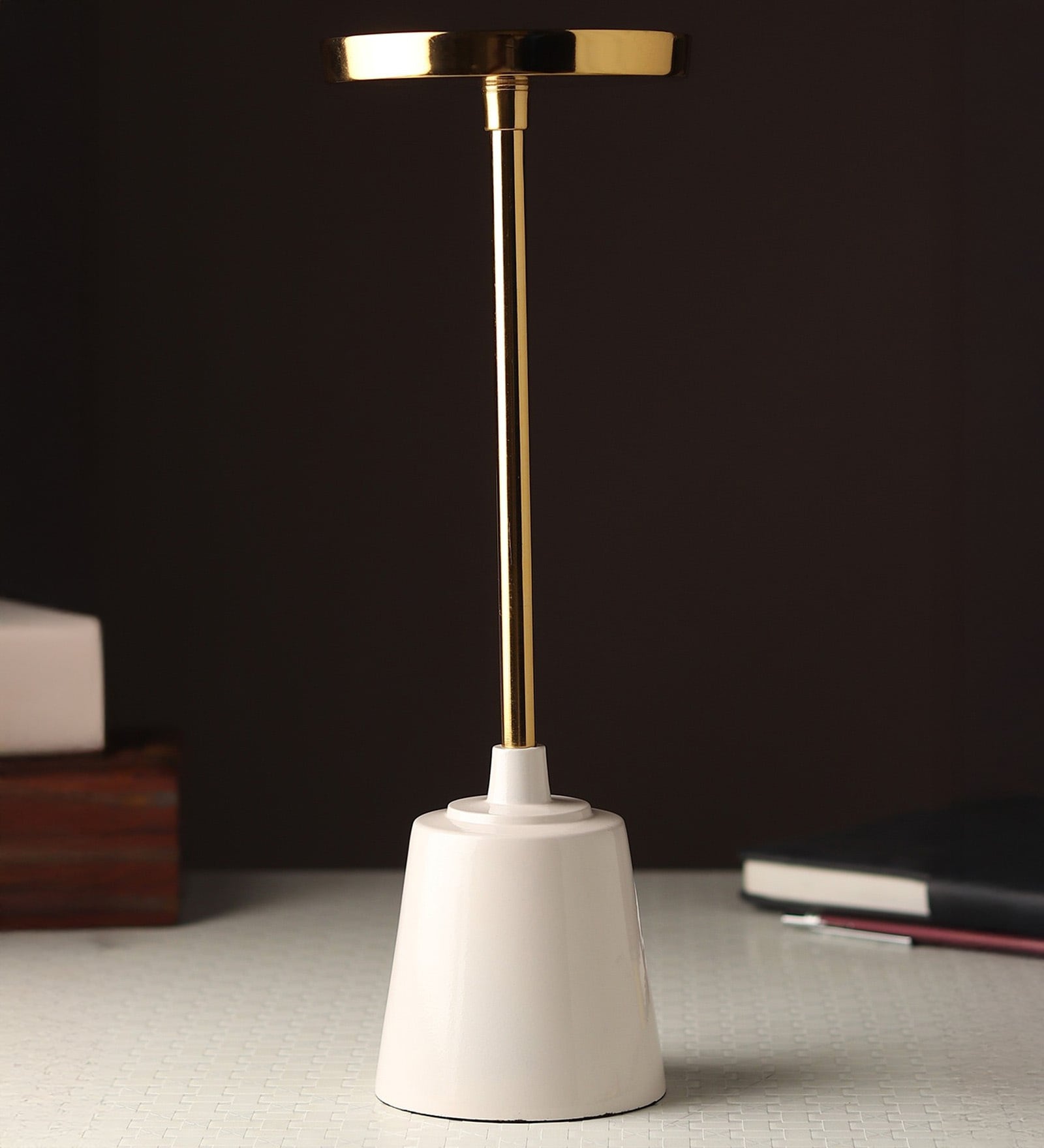 Altura Medio Gold  Candle Holder Medium