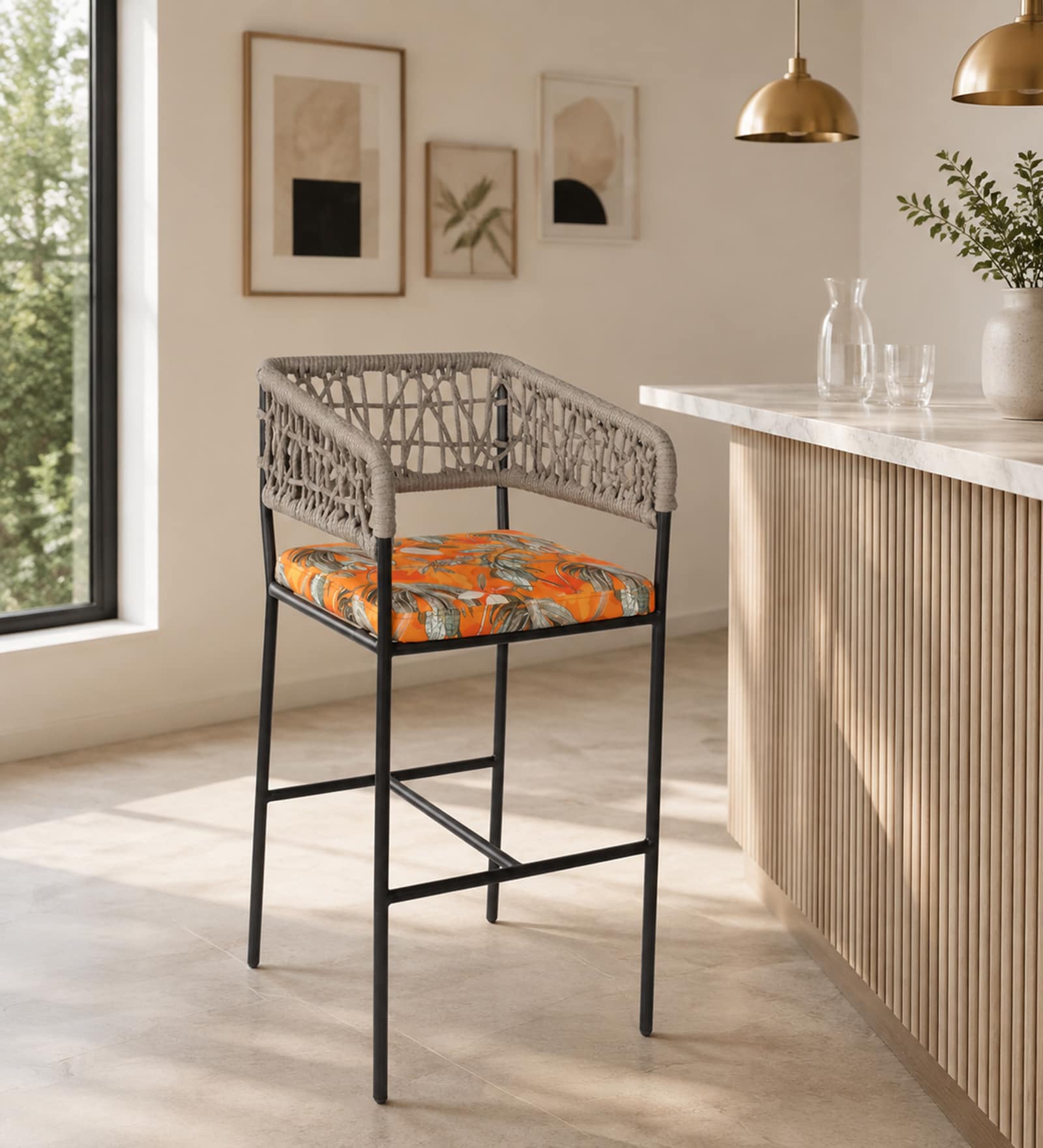 Alurista Metal Outdoor Bar Chair