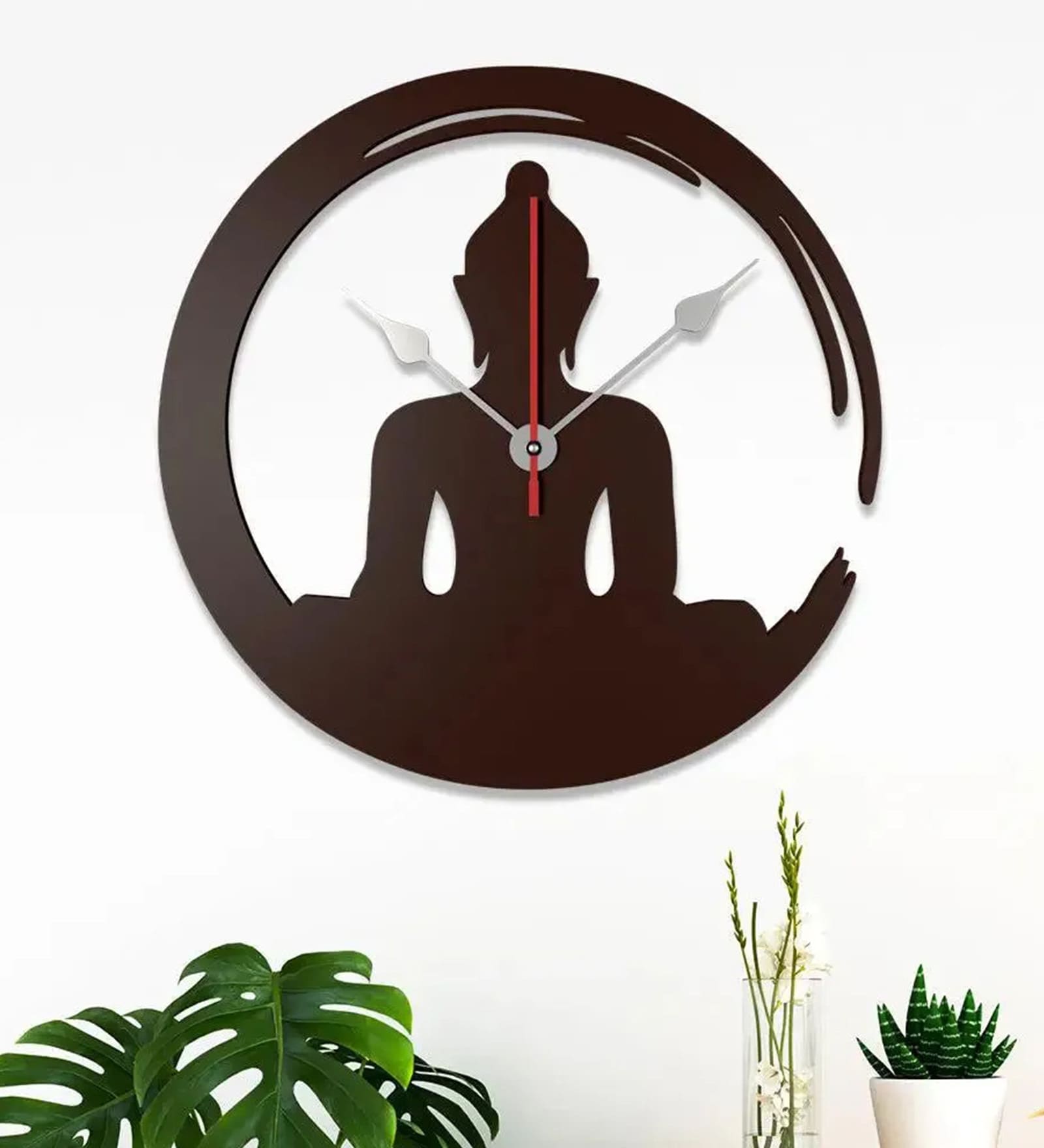 Alvaro Engineered Wood Brown Wall Clock