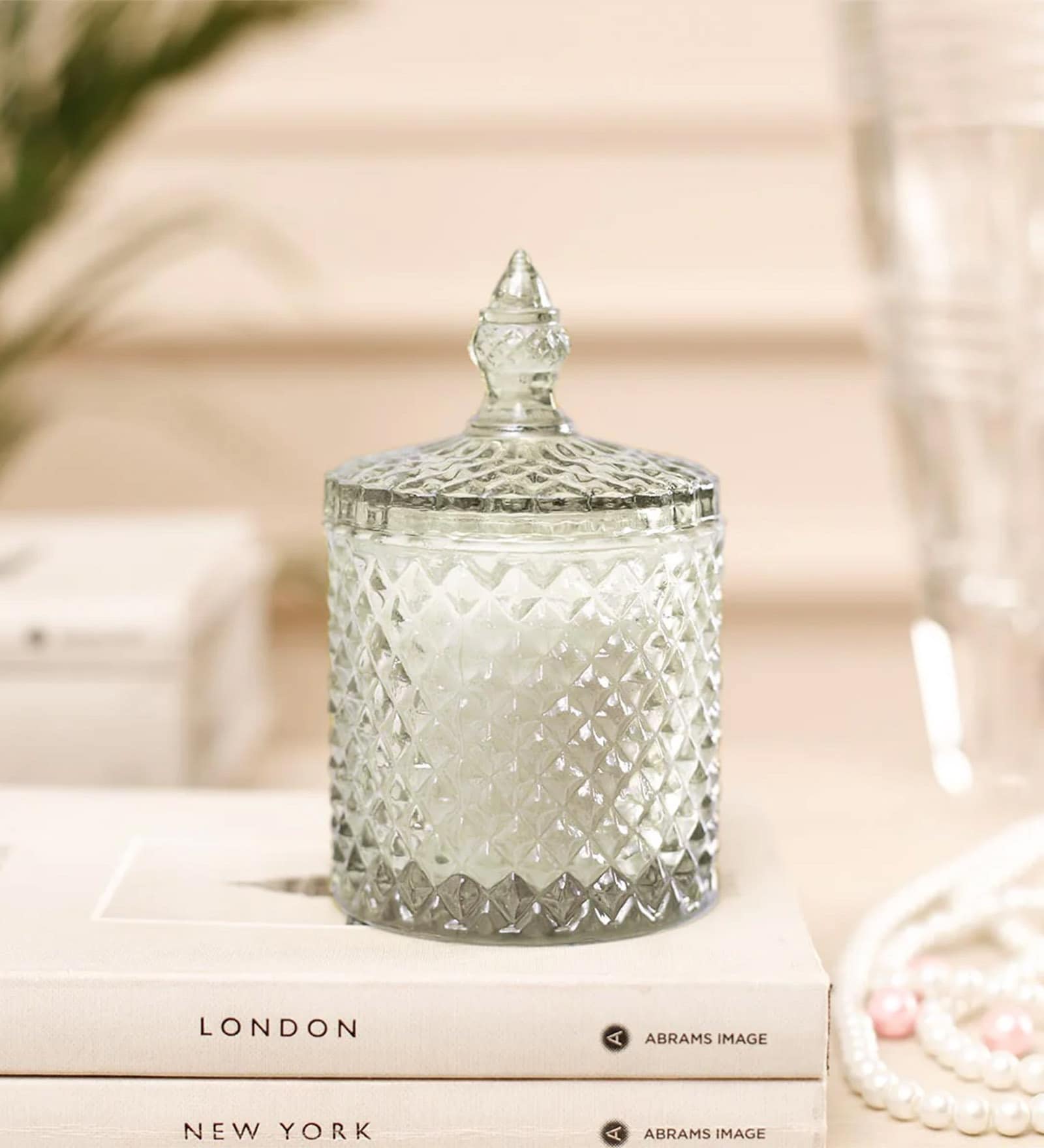 Alyona Transparent Scented Candle Jar With Lid