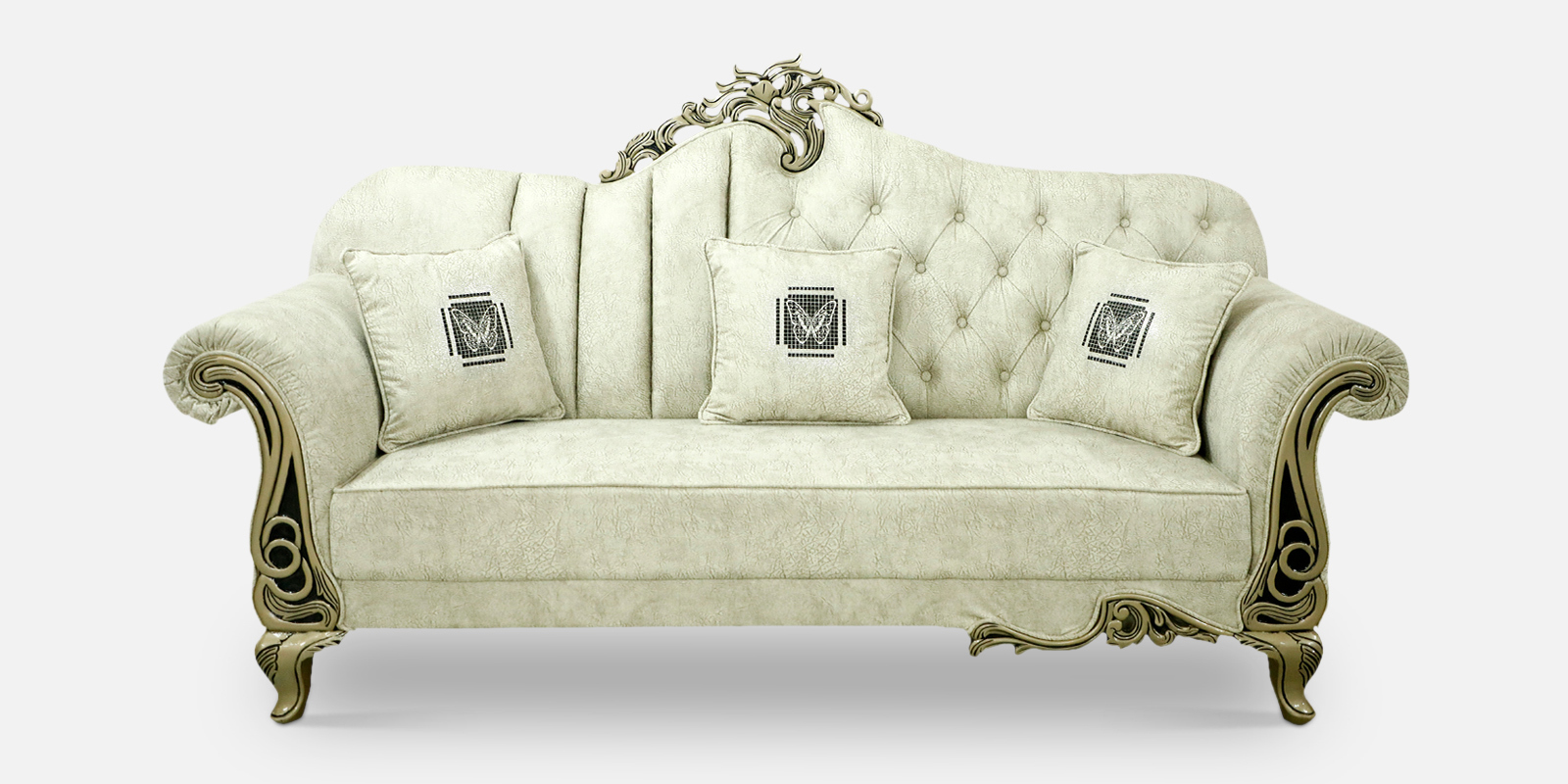 Alexandra 3 Seater Sofa in Oxford White Colour