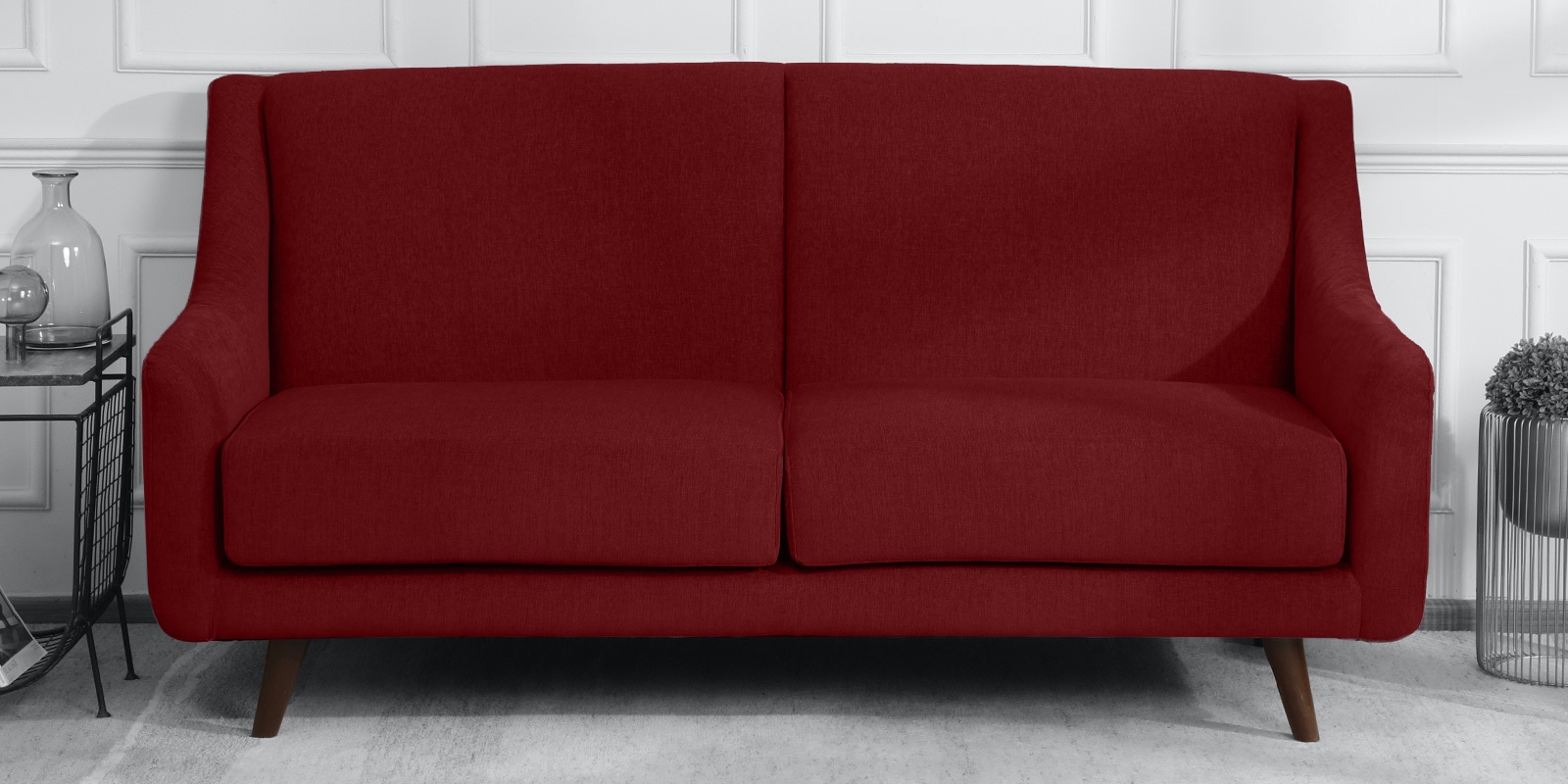 Alpine Fabric 3 Seater Sofa In Red Colour