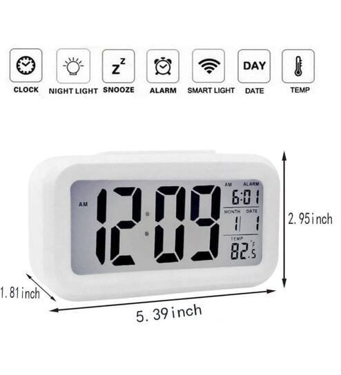regalo Alarm Clock, Digital Clock, Table Clock for Students, Watch Timer for Study, Home, Bedroom, Kitchen-white-picture-25