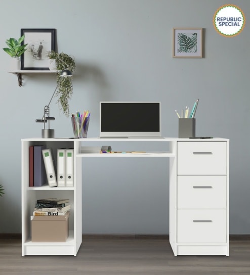 Alaska Writing Table In White Finish