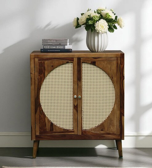 Albans Sheesham Wood Cabinet in Provincial Teak Finish
