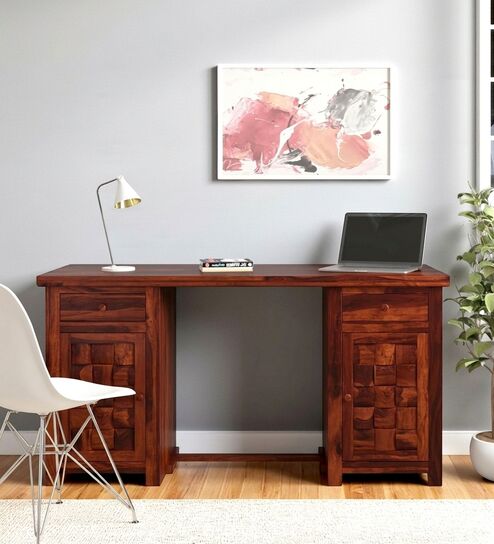 Albany Writing Table In Honey Finish
