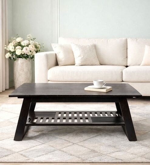 Alison Large Coffee Table in Dark Brown Finish