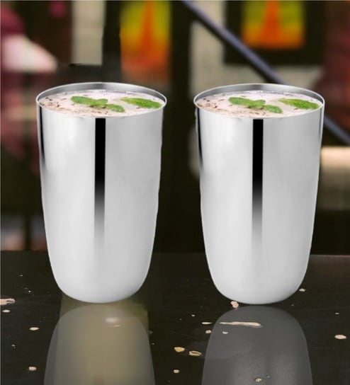 (Set of 2) 300 ml Stainless Steel Everyday Glass