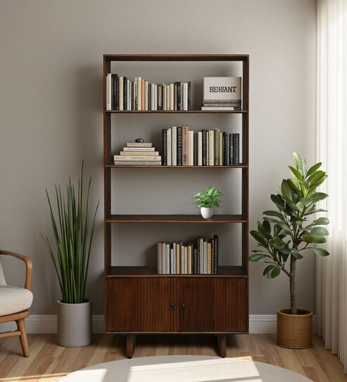 Almere Mango Wood Bookshelf In Tubbaq Finish