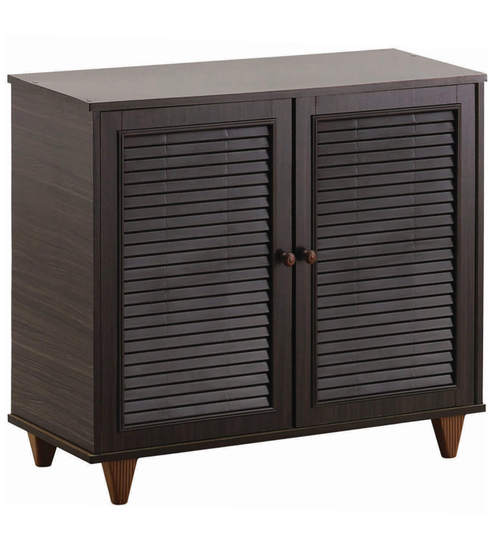 Buy Almo Two Door Shoe Cabinet In Light Cappuccino Finish By