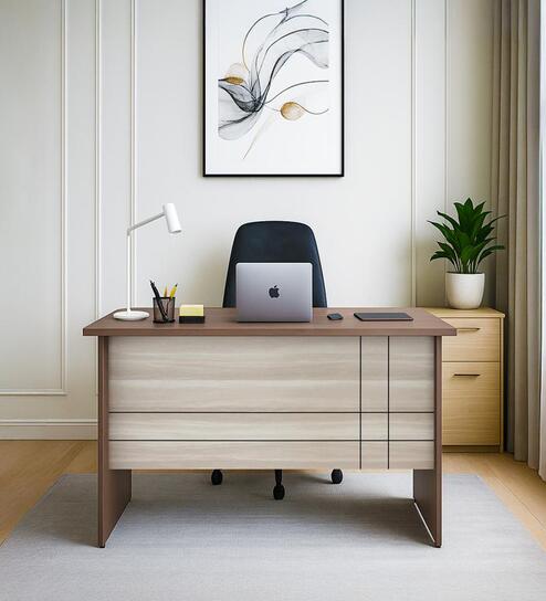 Alston Small Workstation In Balliness Pine & Cloud Ash Finish