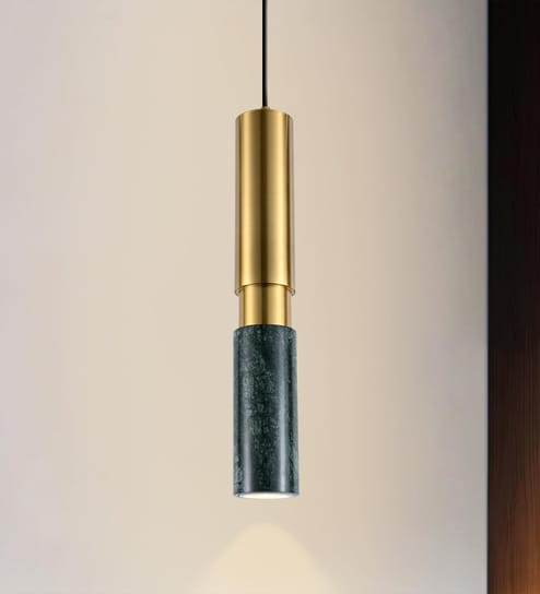 Aluminium & Grey Marble LED Pendant Light
