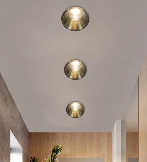 Aluminium 3 watt LED Downlight Recessed Light (Warm White Light)