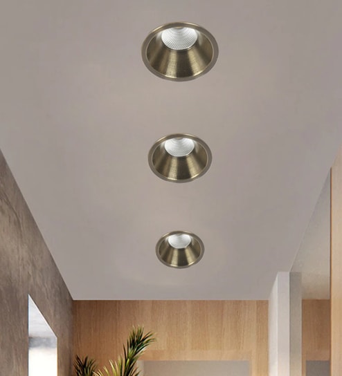 Aluminium 3 watt LED Downlight Recessed Light (Warm White Light)