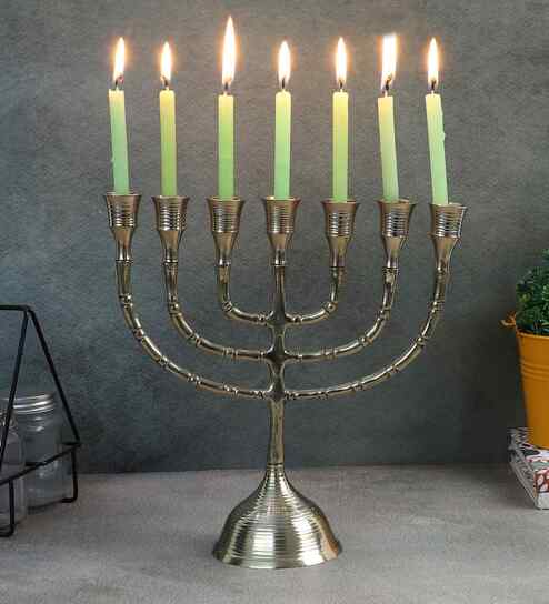 Aluminium Antique Gold Candle Stand