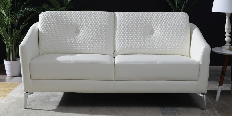 Buy Albert Leatherette 3 Seater Sofa In Off-White Colour Online - Modern  Sofa Sets - Sofa Sets - Furniture - Pepperfry Product