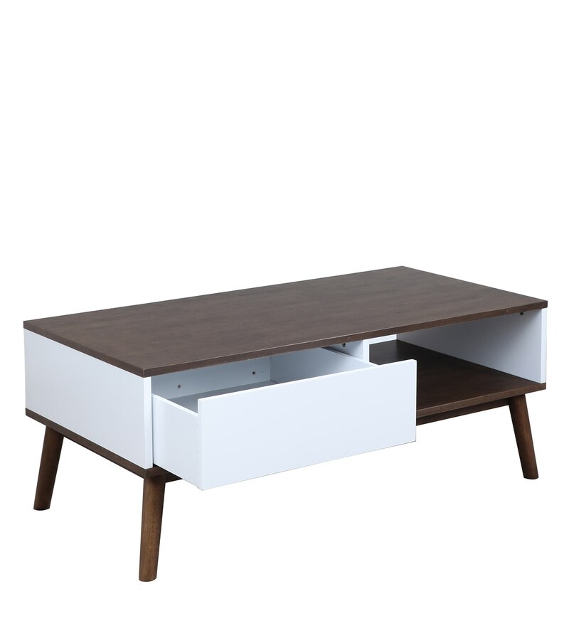 Buy Alameda Coffee Table in Walnut and White Finish by CasaCraft Online