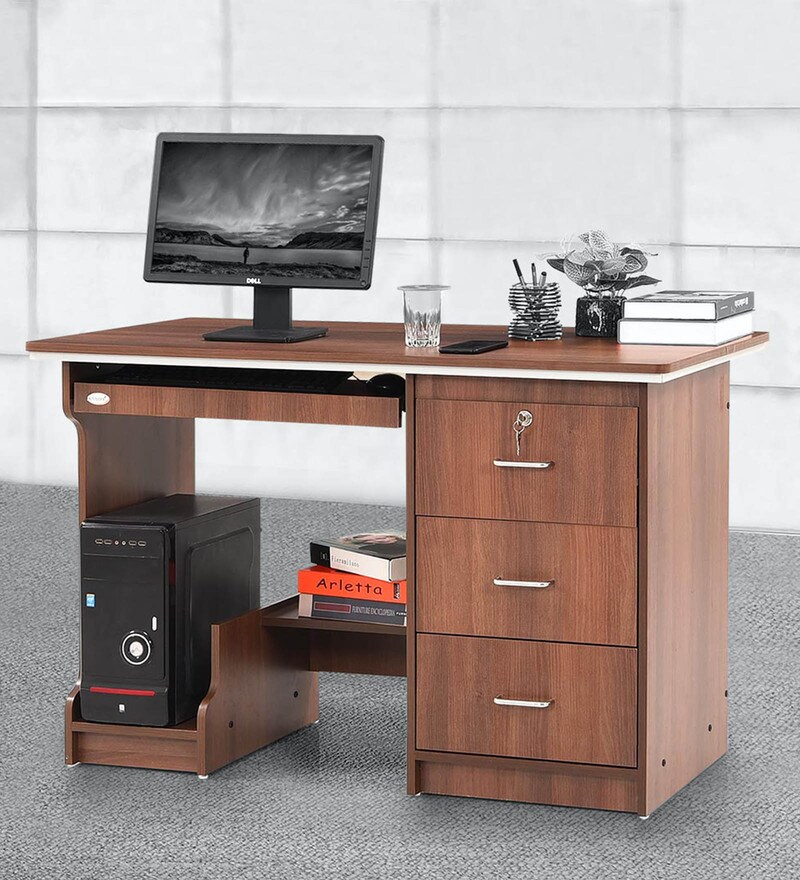 Buy Alamo Computer Table in Acacia Finish by Royaloak Online Computer