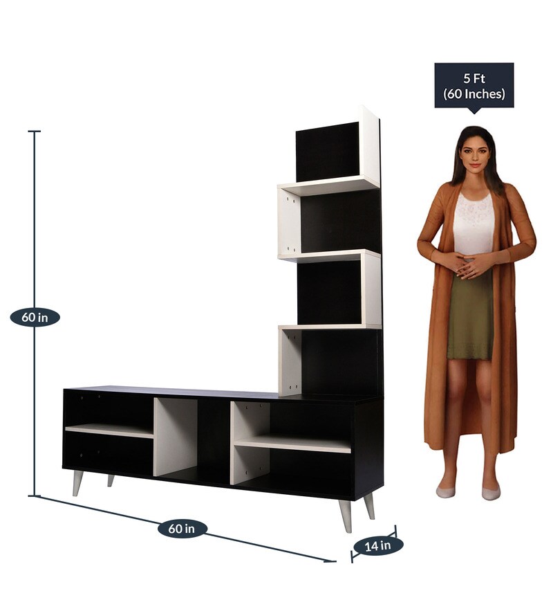 Buy Alaska TV Unit in Black Colour by Home Wud Online TV Units TV