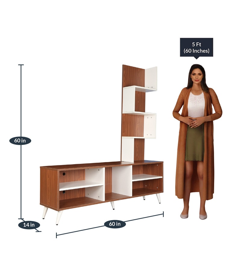 Buy Alaska TV Unit in Walnut Finish by Home Wud Online TV Units TV