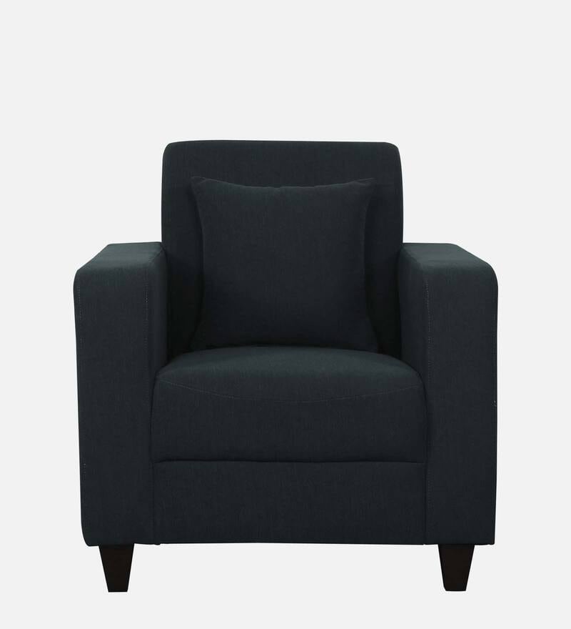 Buy Alba Fabric 1 Seater Sofa In Charcoal Grey Colour By Woodsworth