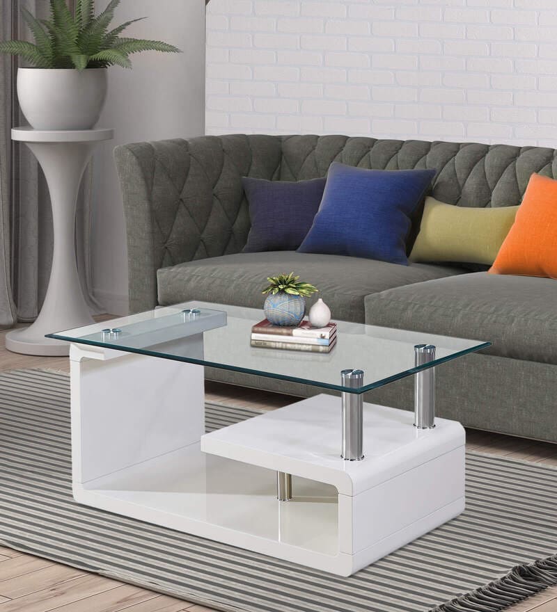 Buy Alexandria Coffee Table In White Colour Online - Contemporary ...