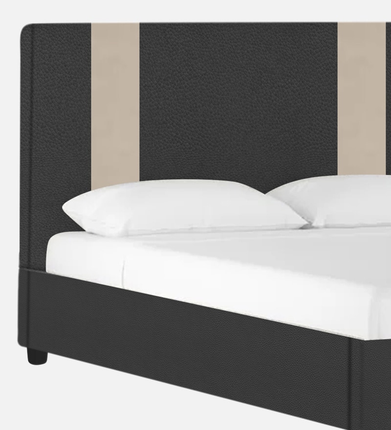 Buy Alisha Upholstered King Size Bed In Davy Grey Colour by Febonic