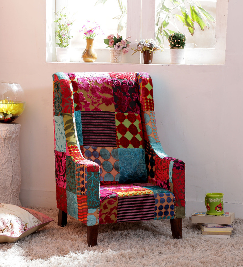 patchwork chair pepperfry