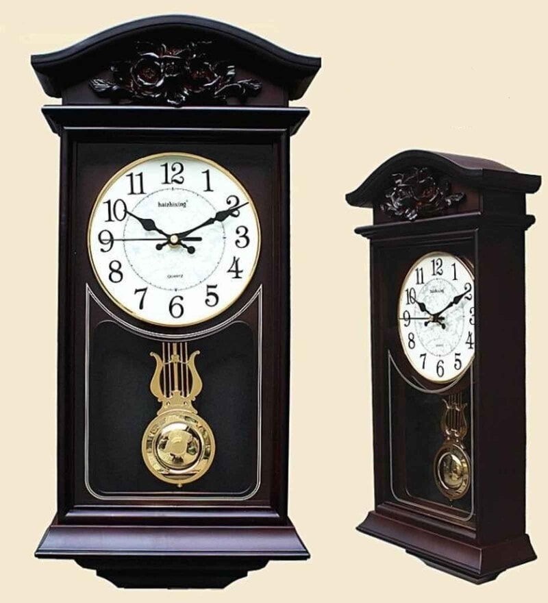 Buy Brown Fibre Stroke Pendulum Clock Online Pendulum Clocks Wall