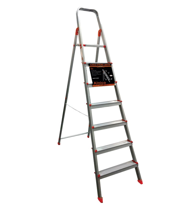 Buy 7 Steps 7.3 Ft Aluminium Step Ladder By Alnico Online - Step ...