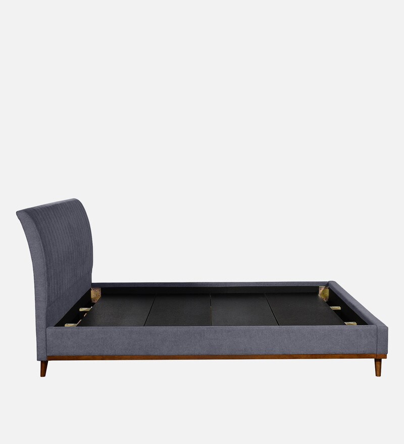 Buy Alonso Upholstered Queen Size Bed In Dark Grey Colour Online