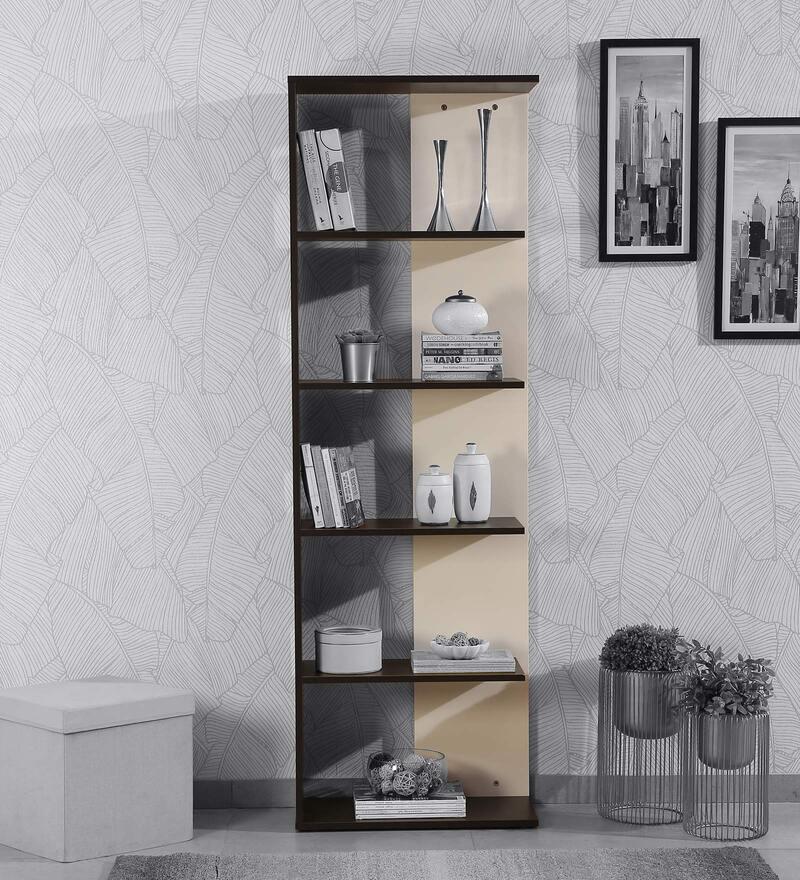 Buy Alpha Book Shelf in Black & White Colour by Home Wud Online