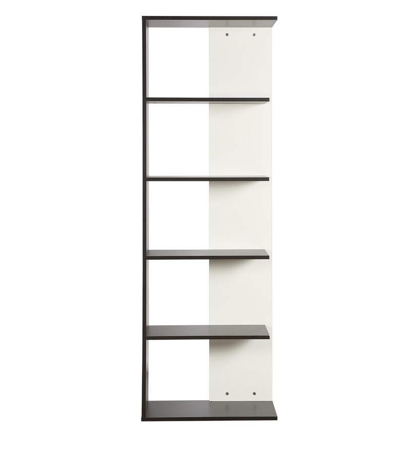 Buy Alpha Book Shelf in Black & White Colour by Home Wud Online