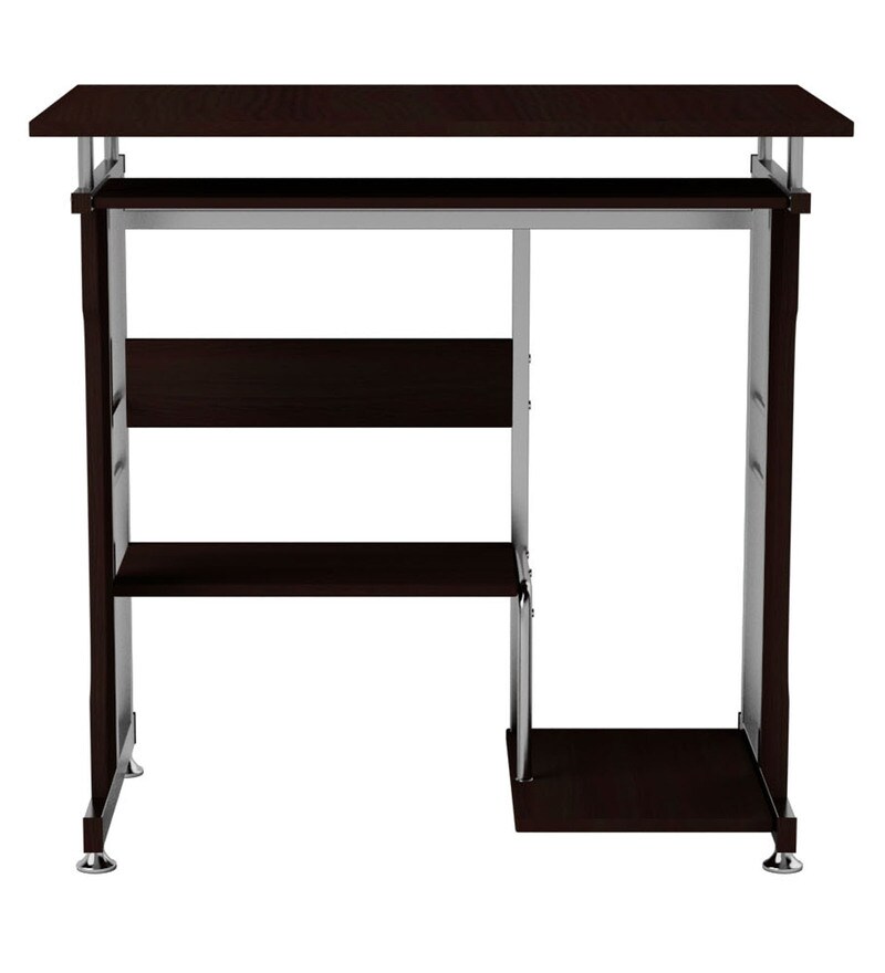Buy Alpha Computer Table in Black Walnut Finish by Nilkamal Online