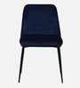 Alabama Fabric Dining Chair In Velvet Blue Colour