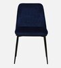 Alabama Fabric Dining Chair In Velvet Blue Colour